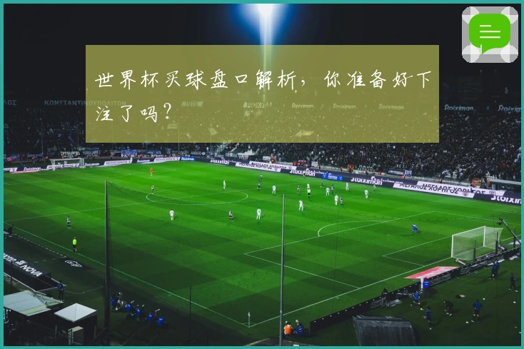 世界杯买球盘口解析,你准备好下注了吗?