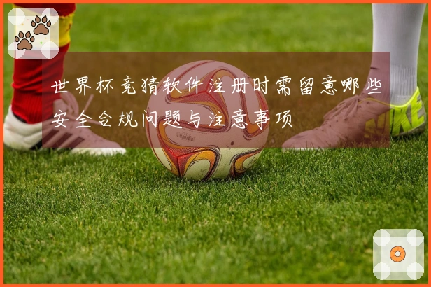 世界杯竞猜软件注册时需留意哪些安全合规问题与注意事项